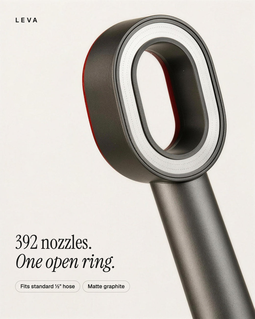 Close-up of the open ring with 392 nozzles