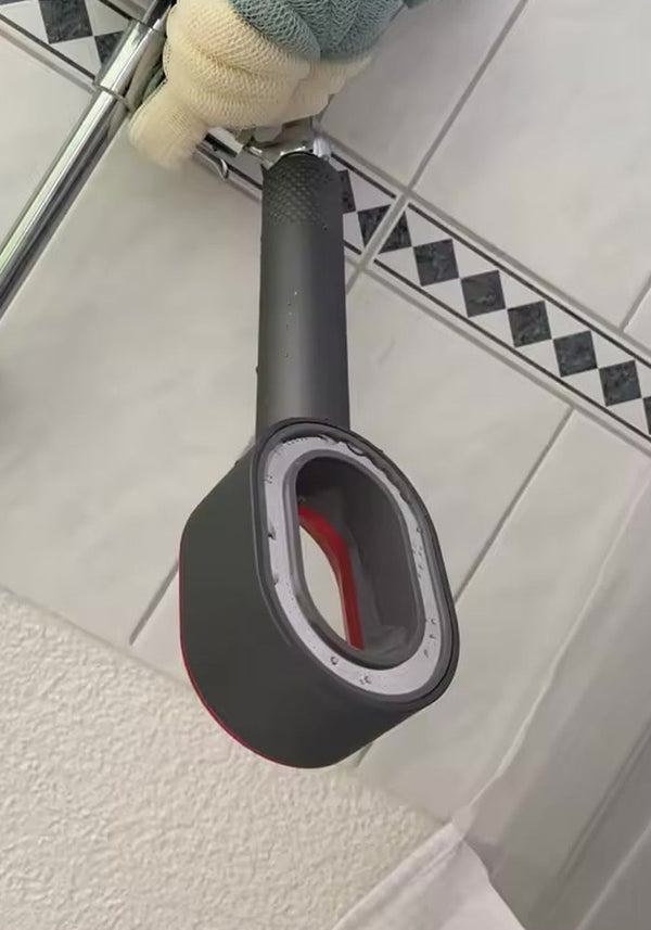 Shower head on its holder